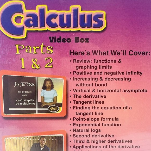 Standard Deviants Conquer Calculus 1 & 2  VHS Tape Box Homeschool Educate - Picture 5 of 8